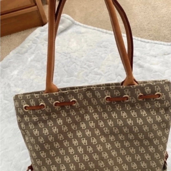 Dooney & Bourke Brown Monogram Tote - Picture 7 of 8
